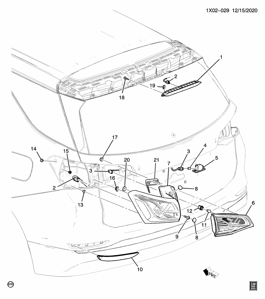 GM 84388703 Seal, Rear Body Structure Stop Lamp