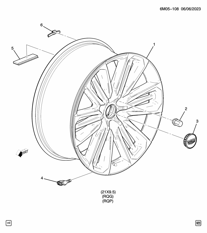 GM 85138718 WHEEL-FRT & RR *ANDROID DARK