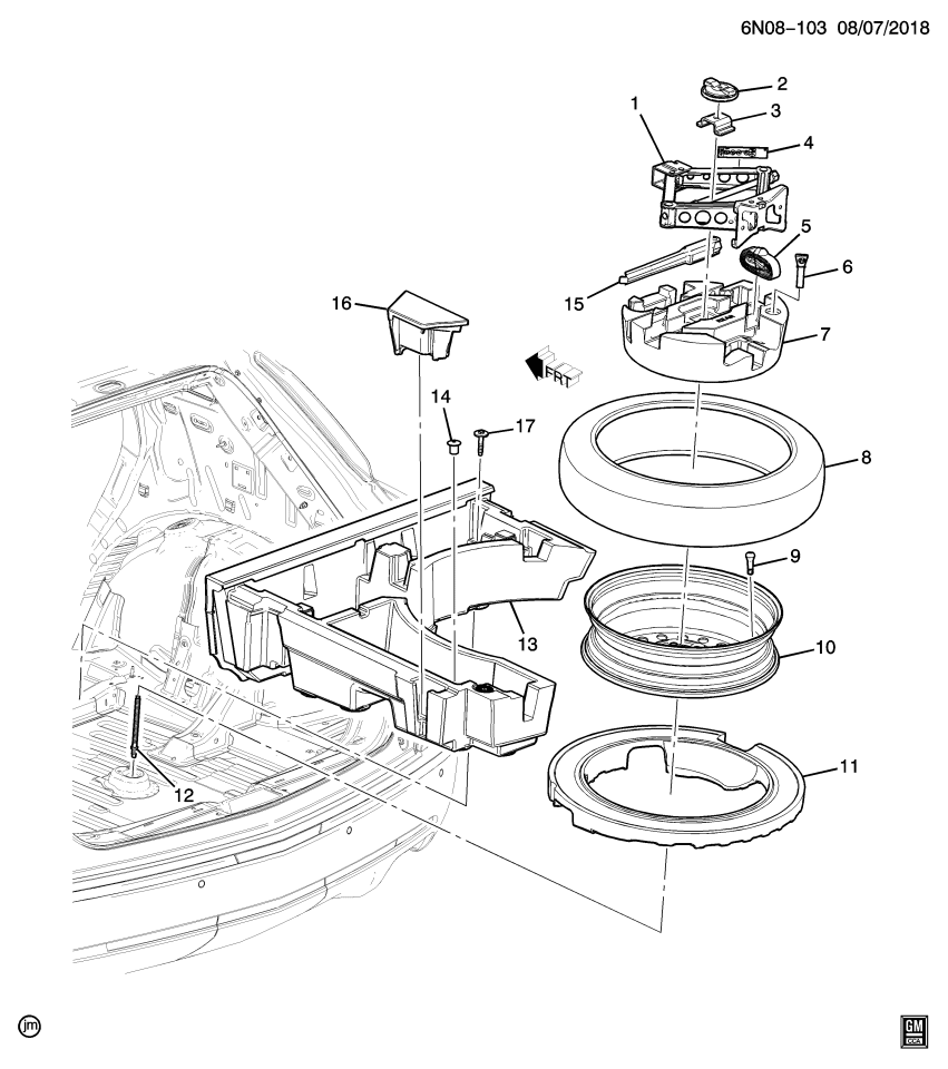 GM 87867218 TIRE KIT-SPA