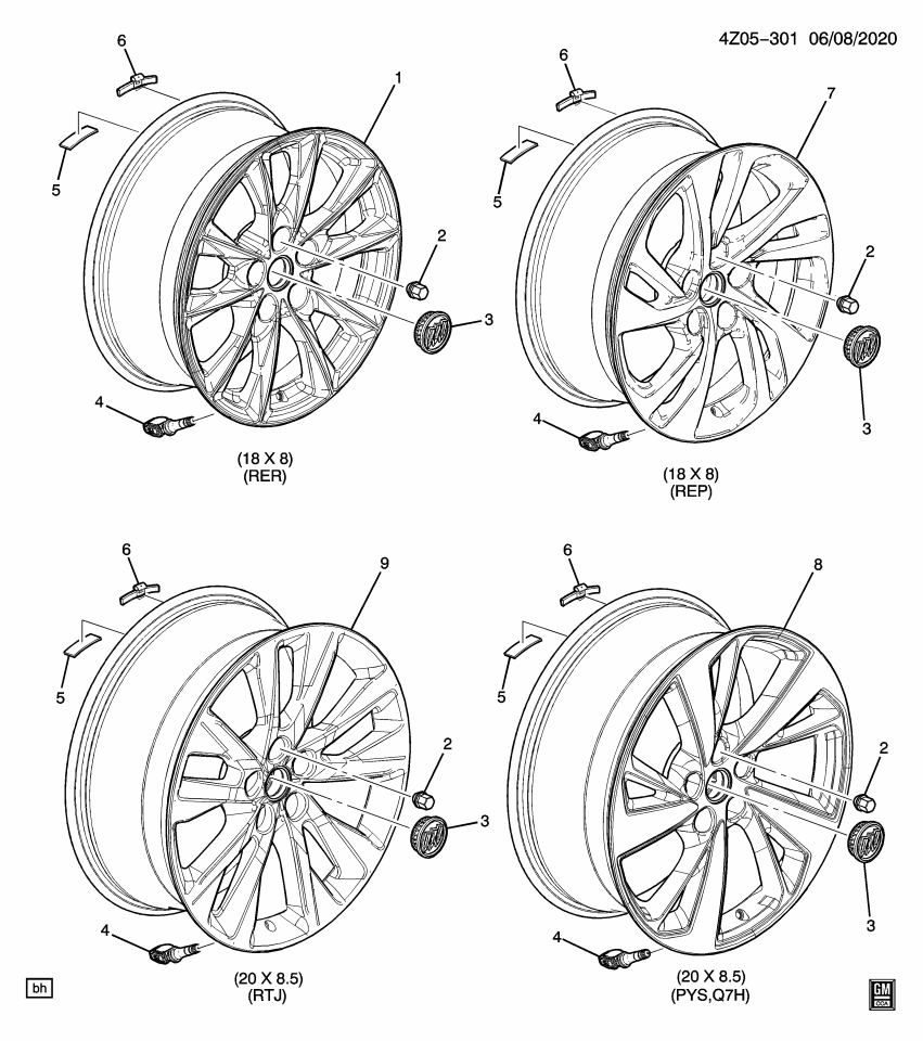 GM 84853574 Wheel, Front & Rr