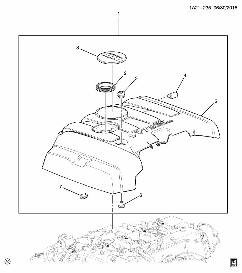 GM 12663899 Cover Assembly, Intake Manifold (Pull Me Over Red) *Red)(Install
