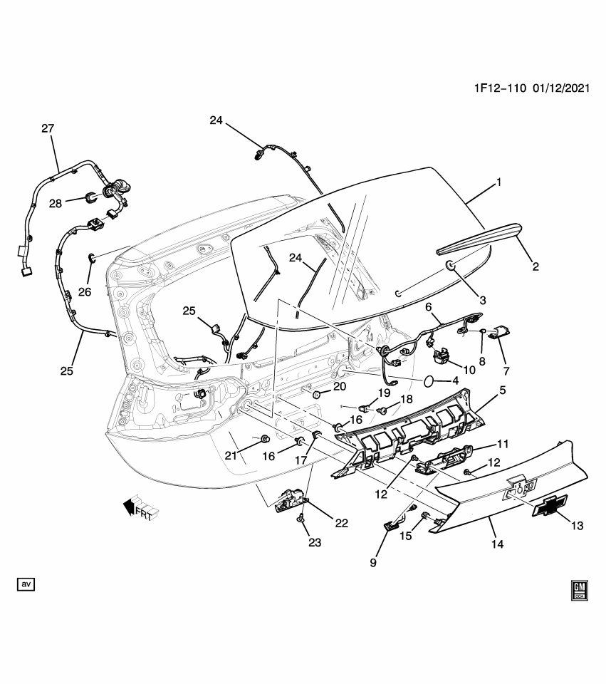 GM 42620014 Cable Assembly, Rear View Drvr Info Camera Rr Cls