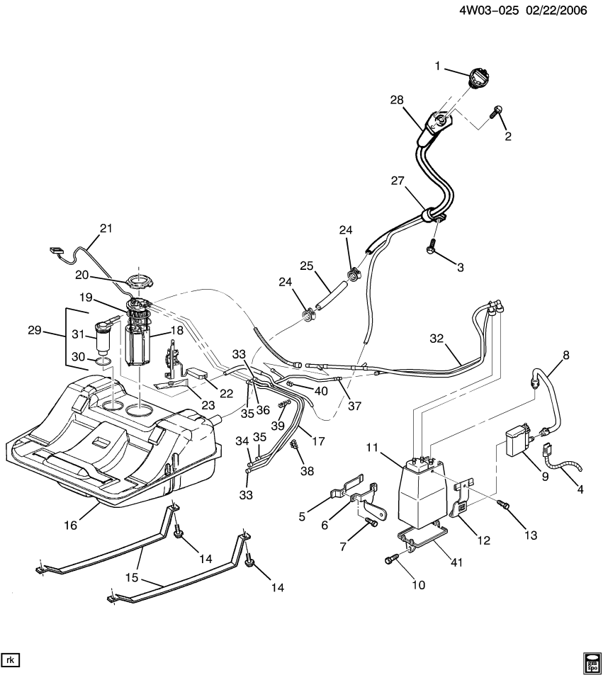 GM 10413939 Pipe Assembly, Fuel Feed & Vapor Rear