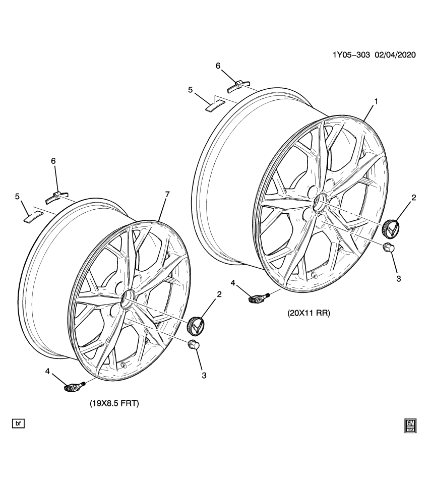 GM 84604443 WHEEL-FRT