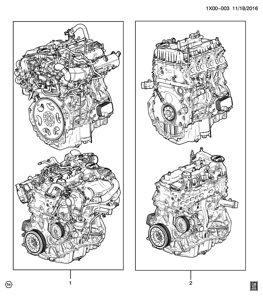 GM 55501710 Engine Assembly, Diesel (Service)