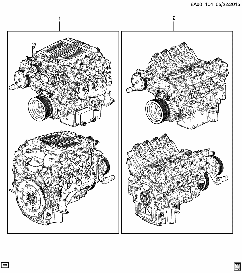 GM 12700126 Engine Assembly, Gasoline (Serv)