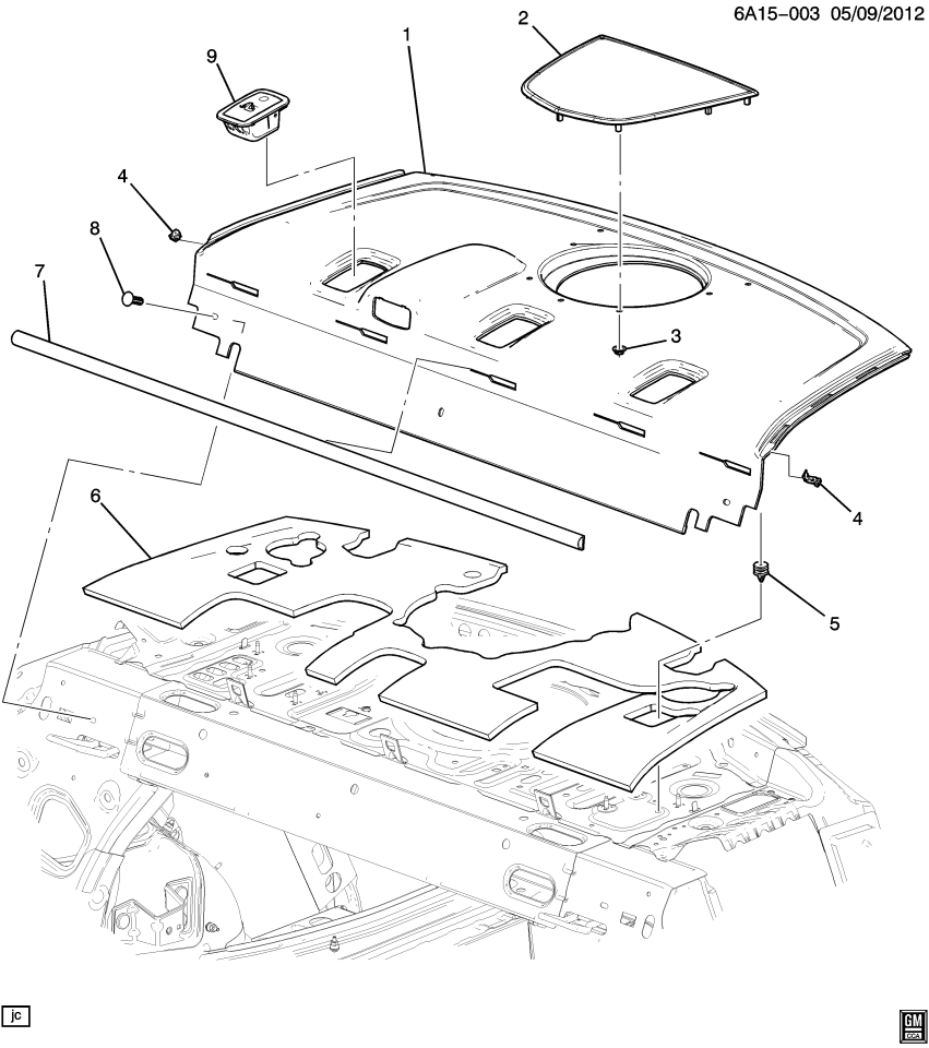 GM 23115356 Trim,Rear Window Panel
