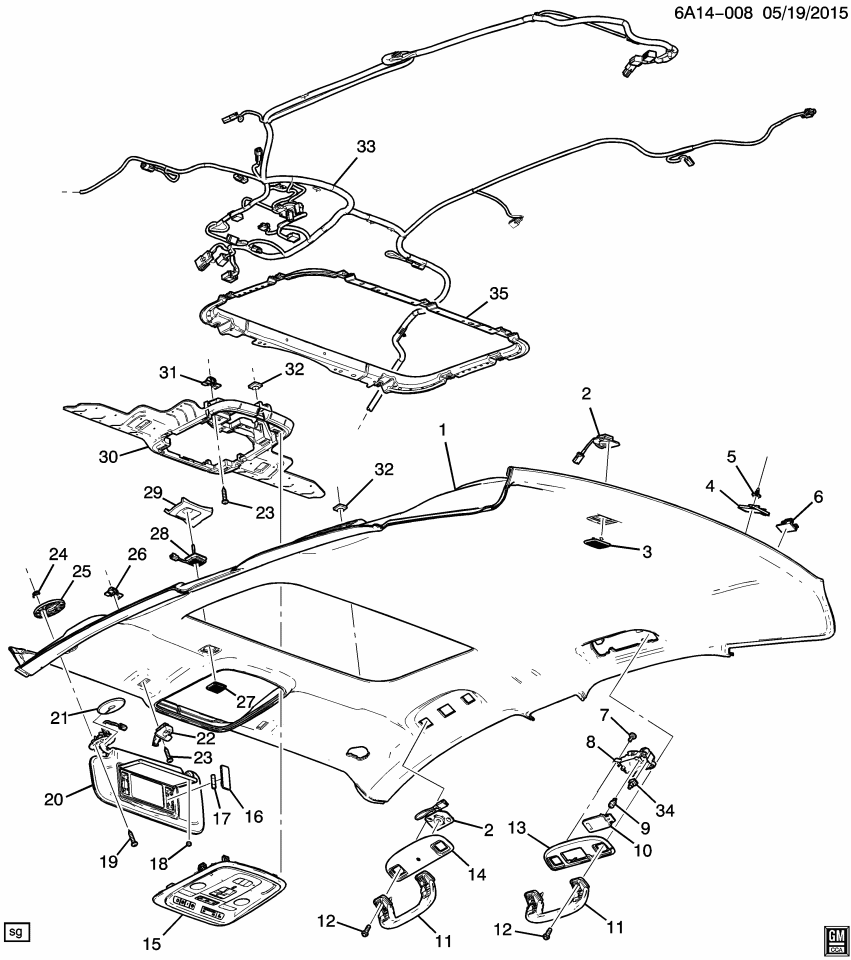 GM 23296271 Harness Assembly, Windshield Header Wiring