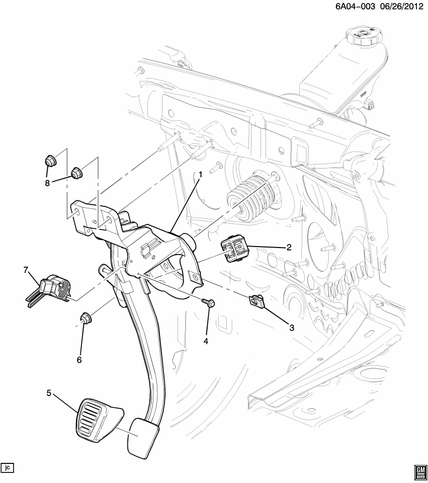 GM 22759284 Pad,Brake Pedal