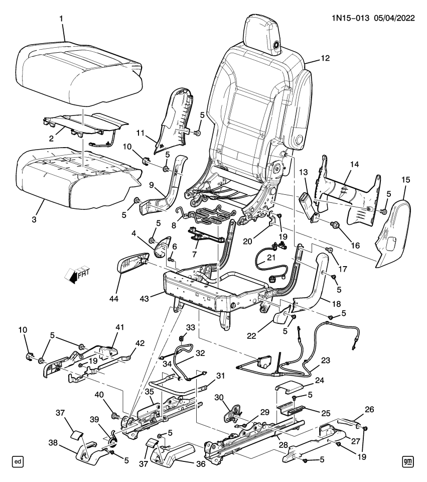 GM 84390736 Cover Assembly, R/Seat Cush *Galvanized Ce