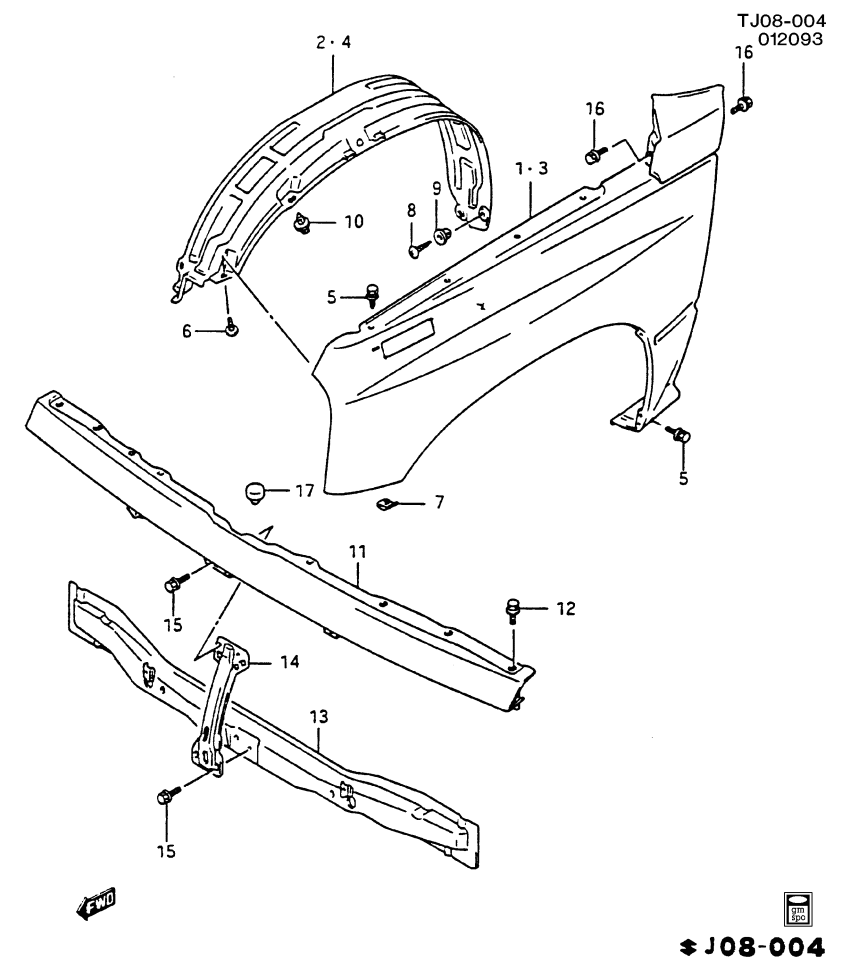 GM 96064262 Support, Radiator Lower