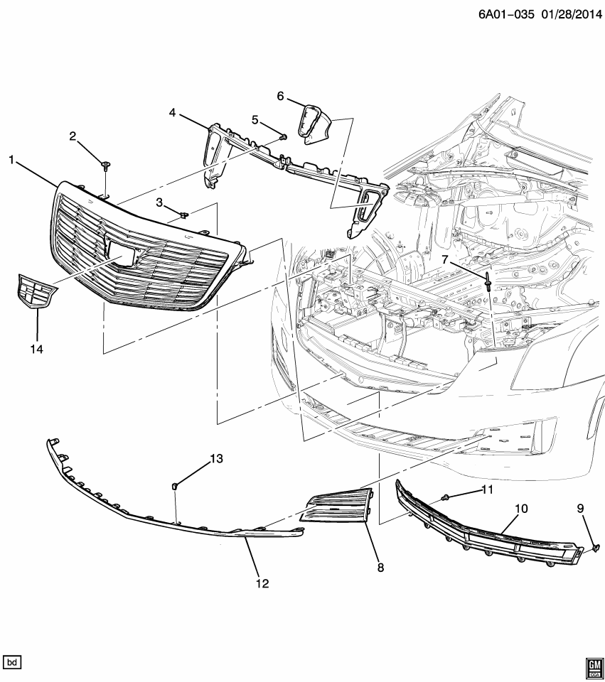GM 84204664 Grille Assembly, Front