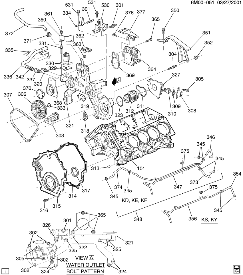 GM 25681597 PIPE, Generator / Ignition Cooling