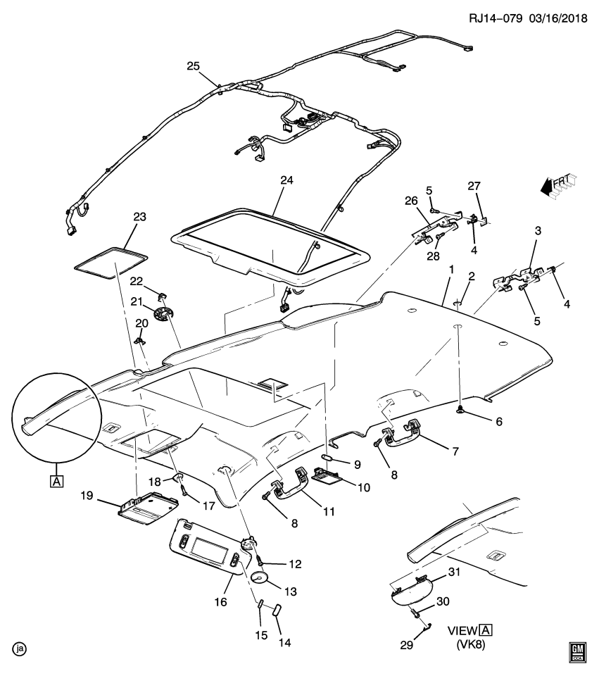 GM 42522609 Harness Assembly, Roof Wiring