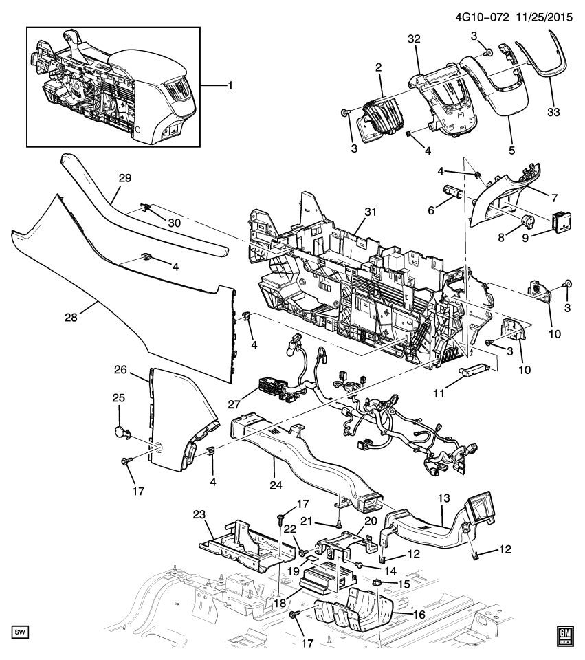 GM 90904935 Cover,Front Floor Console Bolt Access Hole