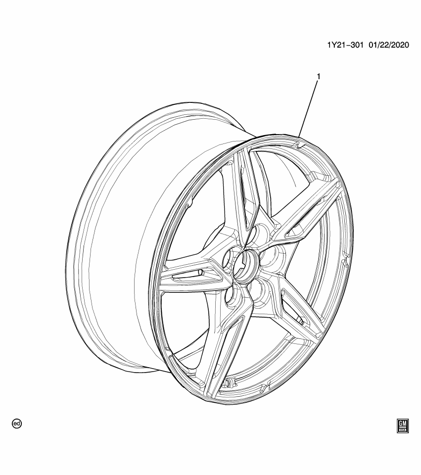 GM 23417377 Wheel Kit, Al *Install 0.30