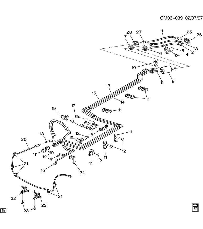 GM 25619542 Pipe Assembly, Fuel Return Front