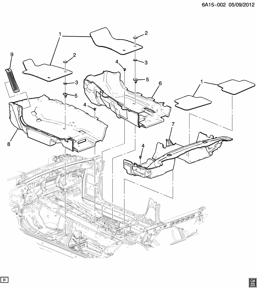 GM 23444642 Carpet,Front Floor Panel