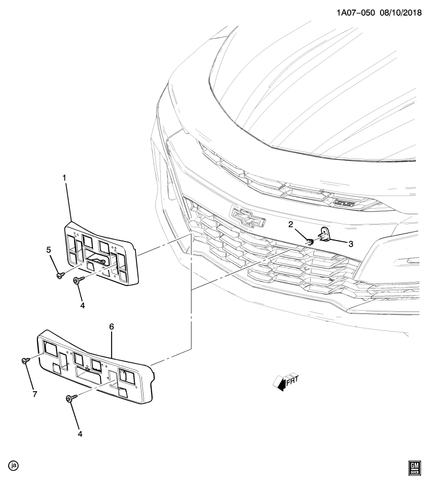 GM 84618406 Bracket Assembly, Front Lic Plt