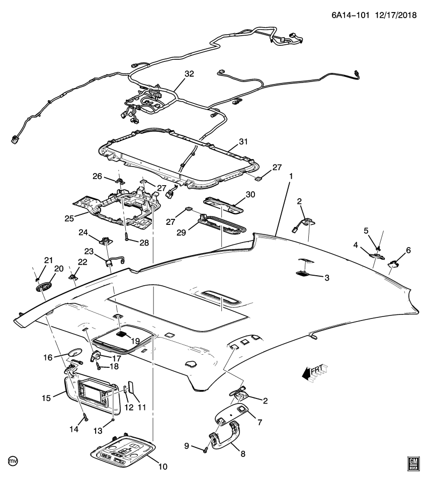 GM 84441265 Harness Assembly, W/S Hdr Wrg