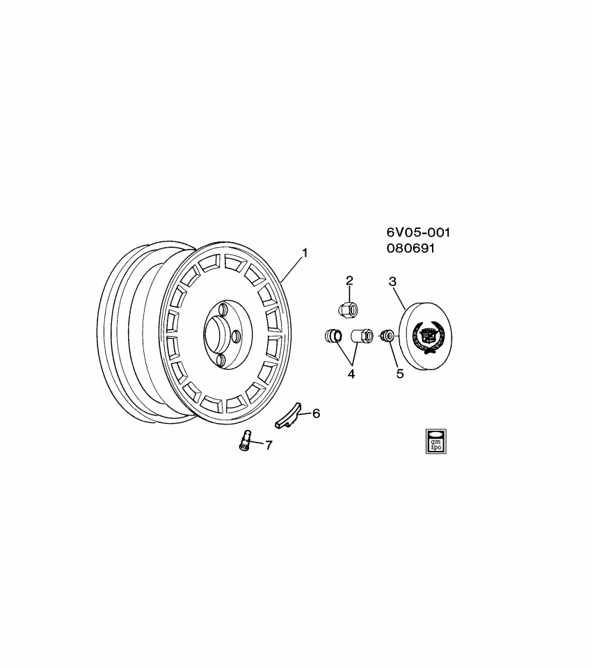 GM 3634731 Wheel Rim Unit, Aluminum