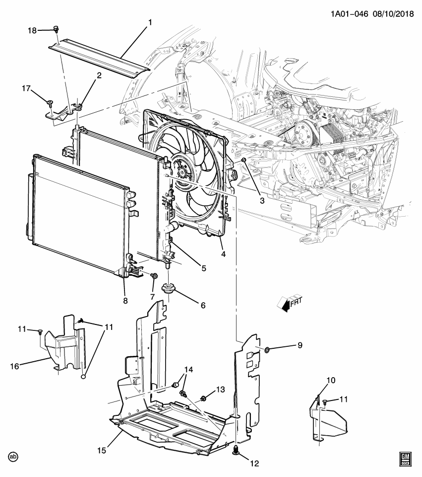 GM 23355052 Baffle Assembly, Radiator Air Lower