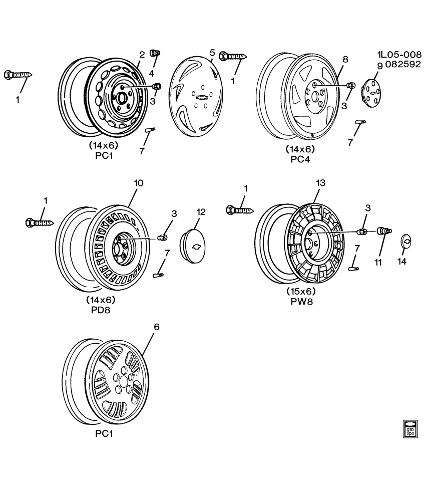 GM 12351639 F, Wheel Rim, Al