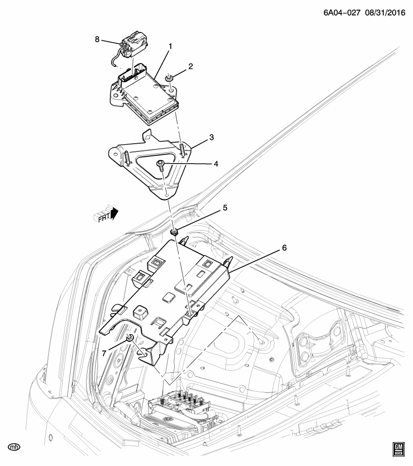 GM 23314590 Bracket Assembly, Auxiliary Chassis Control Module