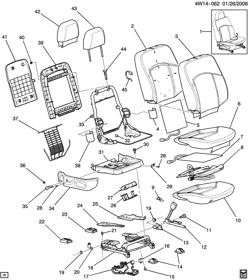 GM 19124105 Module Kit,Inflator Restraint Front Pass Presence (W/ Sensor)
