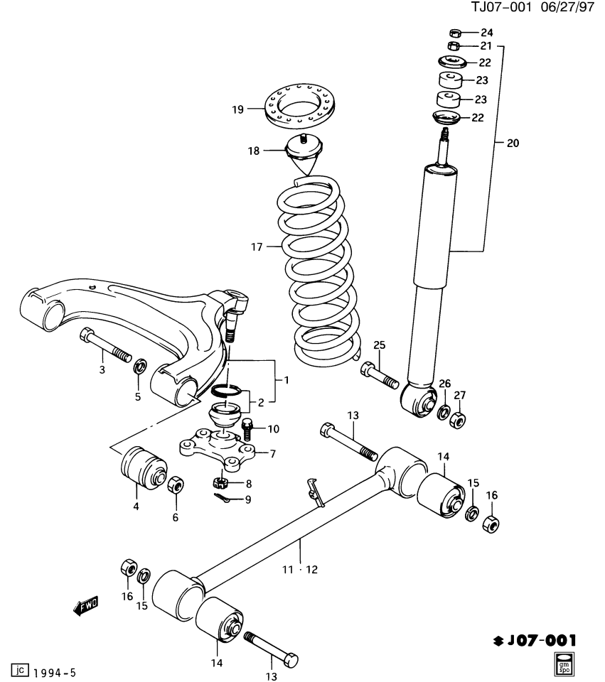 GM 96058673 Mount,Rear Suspension Support