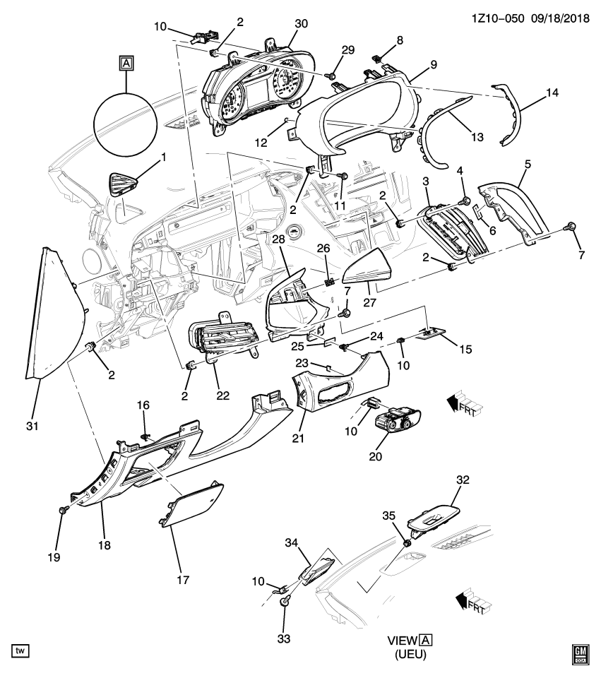 GM 84581703 Instrument Cluster Assembly
