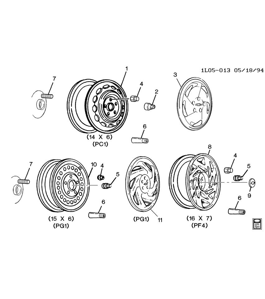 GM 12355883 Wheel Rim Kit, Aluminum