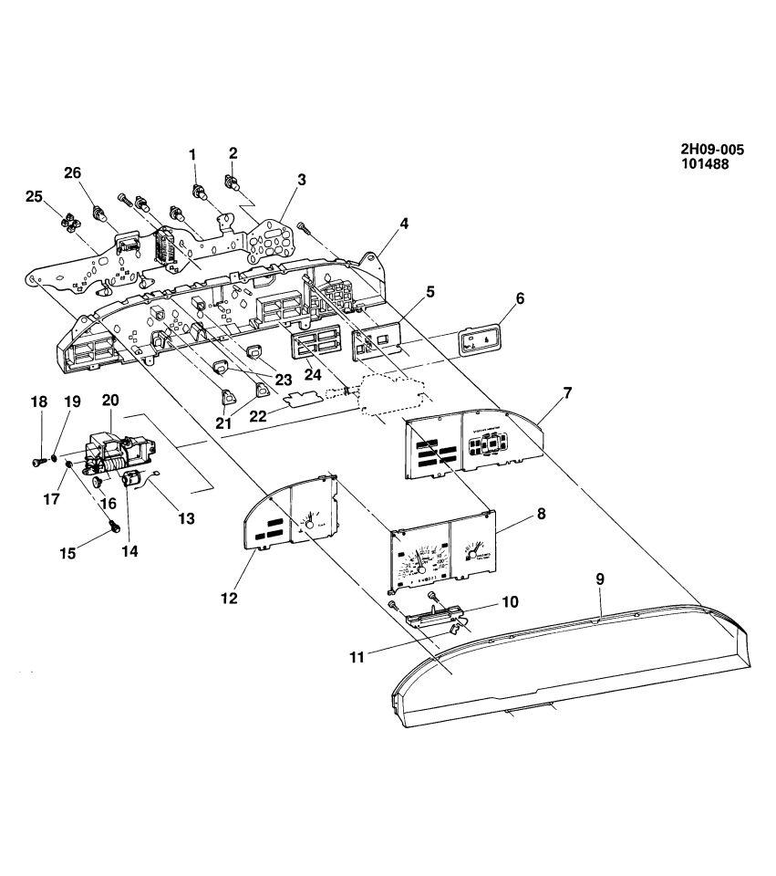 GM 25080507 Lens,Instrument Cluster