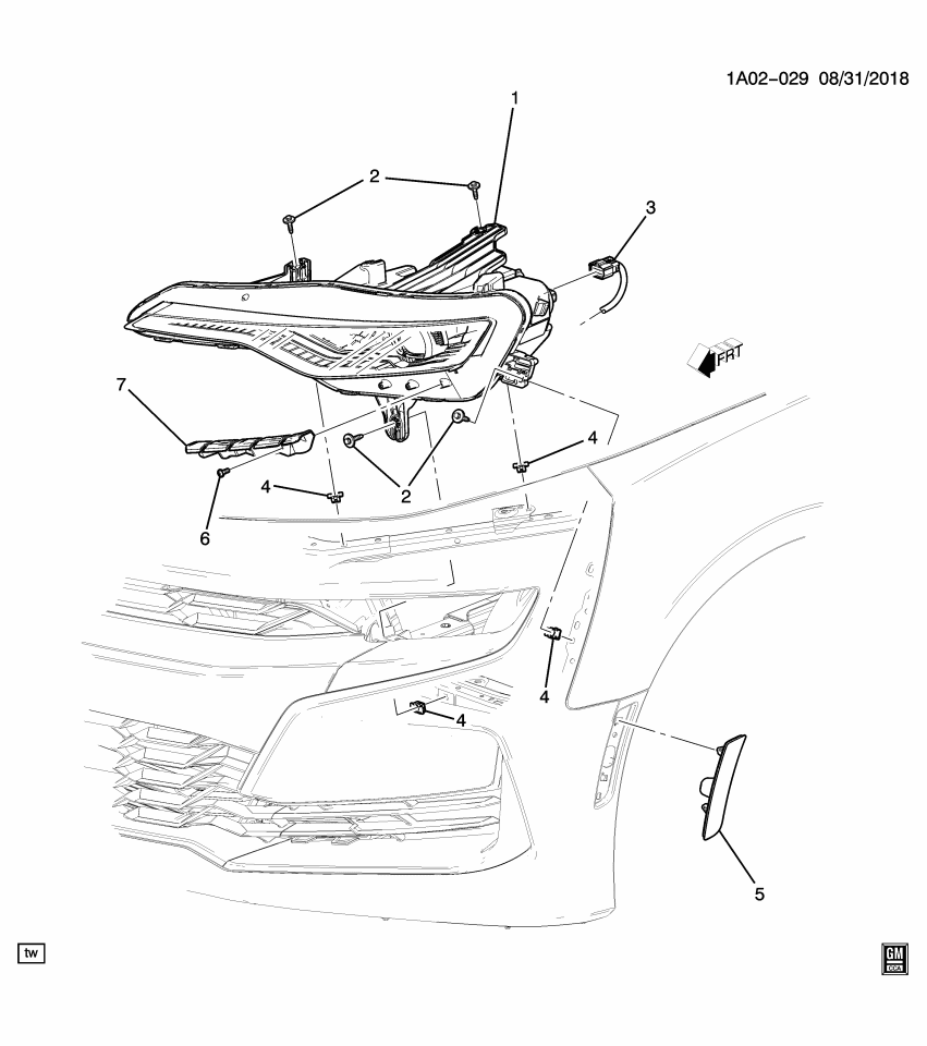 GM 84529727 Front Headlight Assembly
