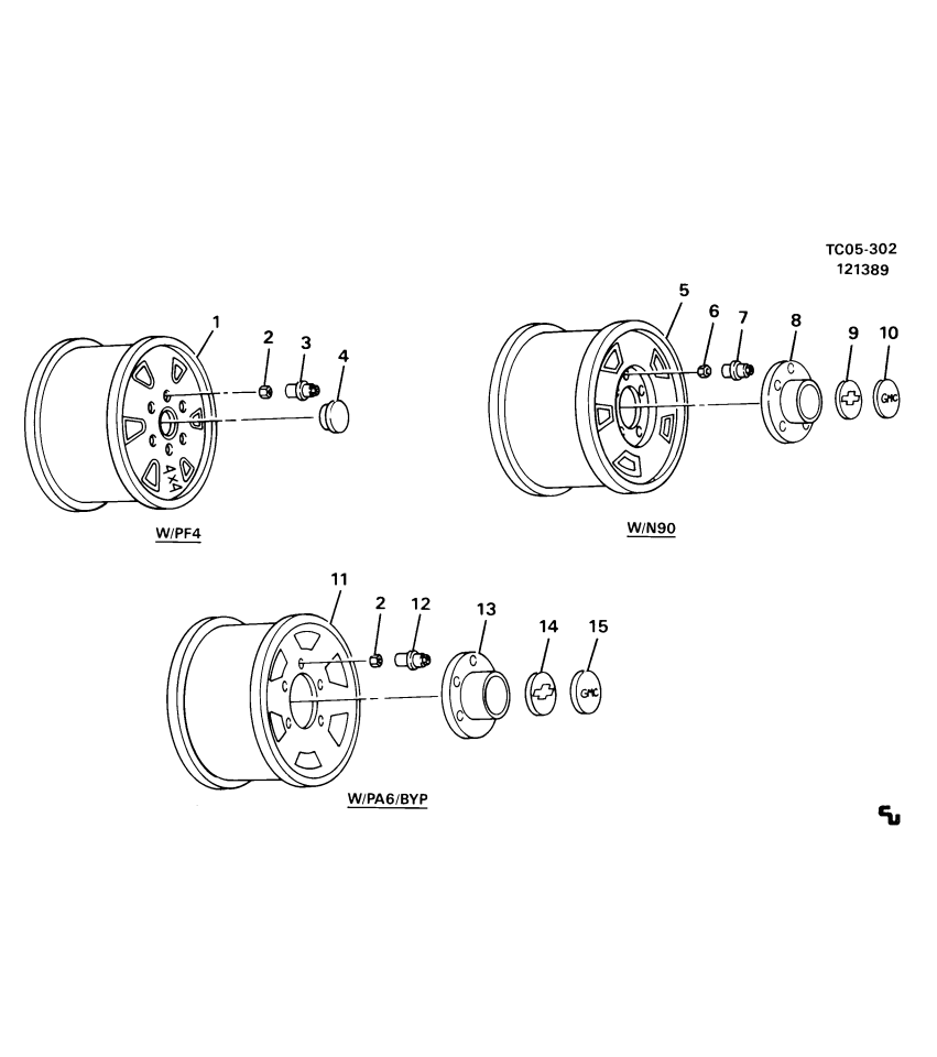 GM 12325549 Wheel Rim Assembly 15X7