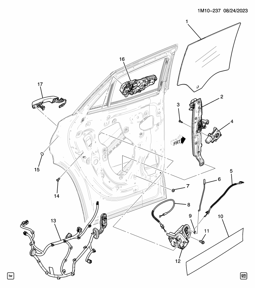 GM 26456924 MOTOR ASM-RR S/D WDO REG