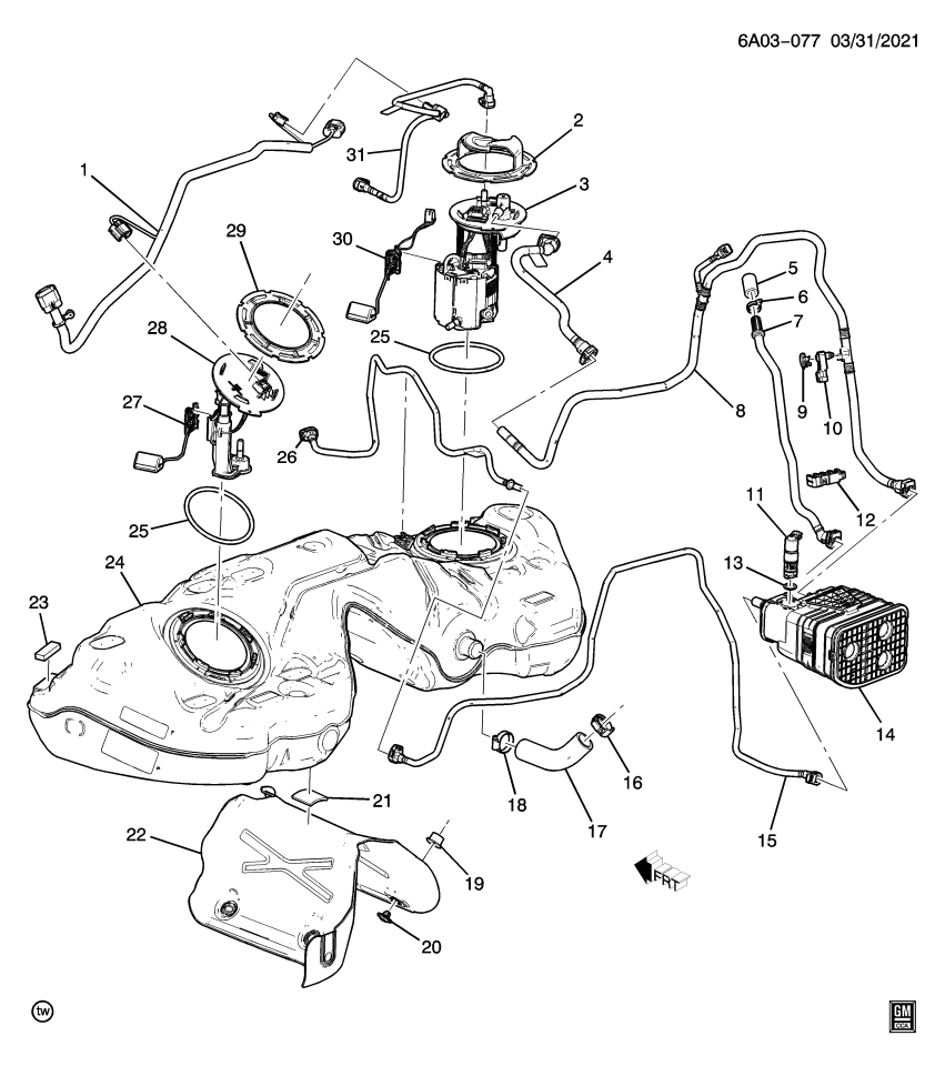 GM 23493765 Harness Assembly, Fuel Sender Wiring