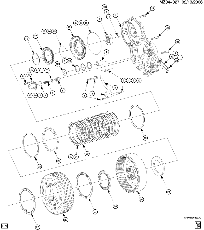 GM 24220705 Ring Kit,Fwd Clutch Housing Fluid Seal