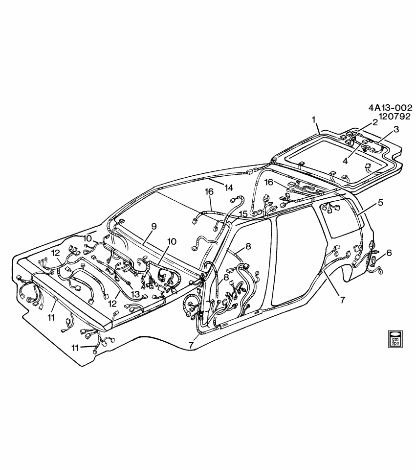 GM 12090685 HARNESS, Radio and Speaker