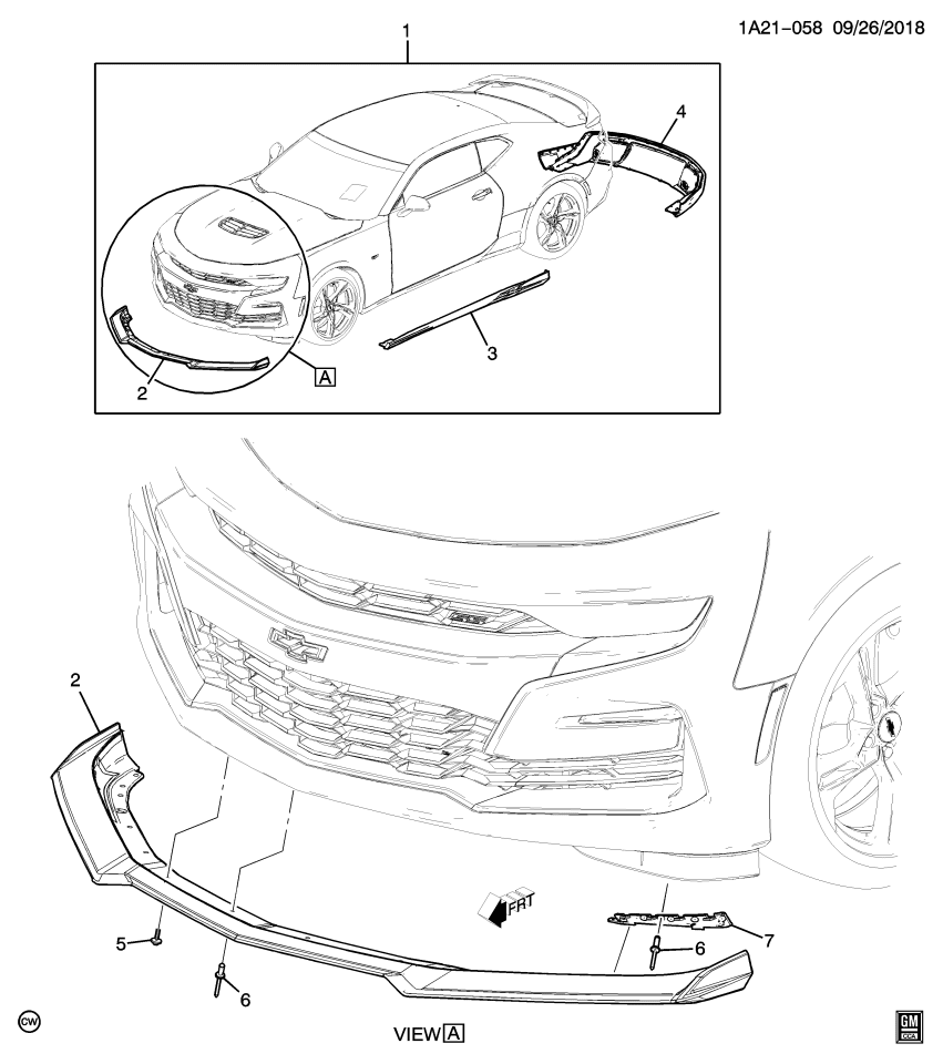 GM 84123582 Attachment Pkg, F/End Spoiler