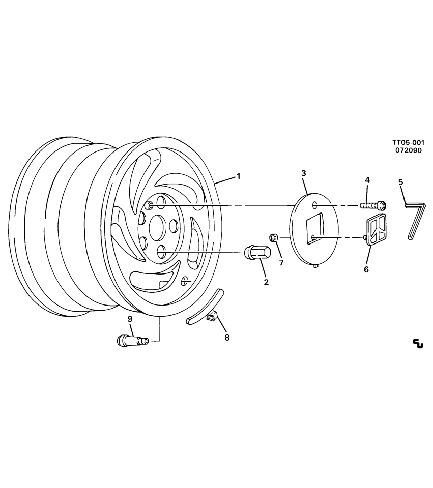 GM 12361307 Wheel Rim Assembly,15X7 Front