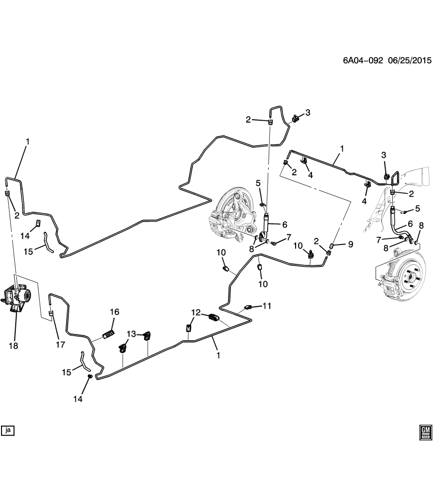 GM 11612251 Clip,Rear Brake Pipe