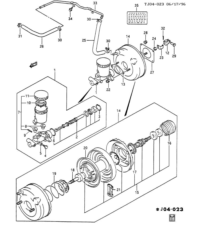 GM 96053487 BOLT, Brake Master Cylinder Secondary
