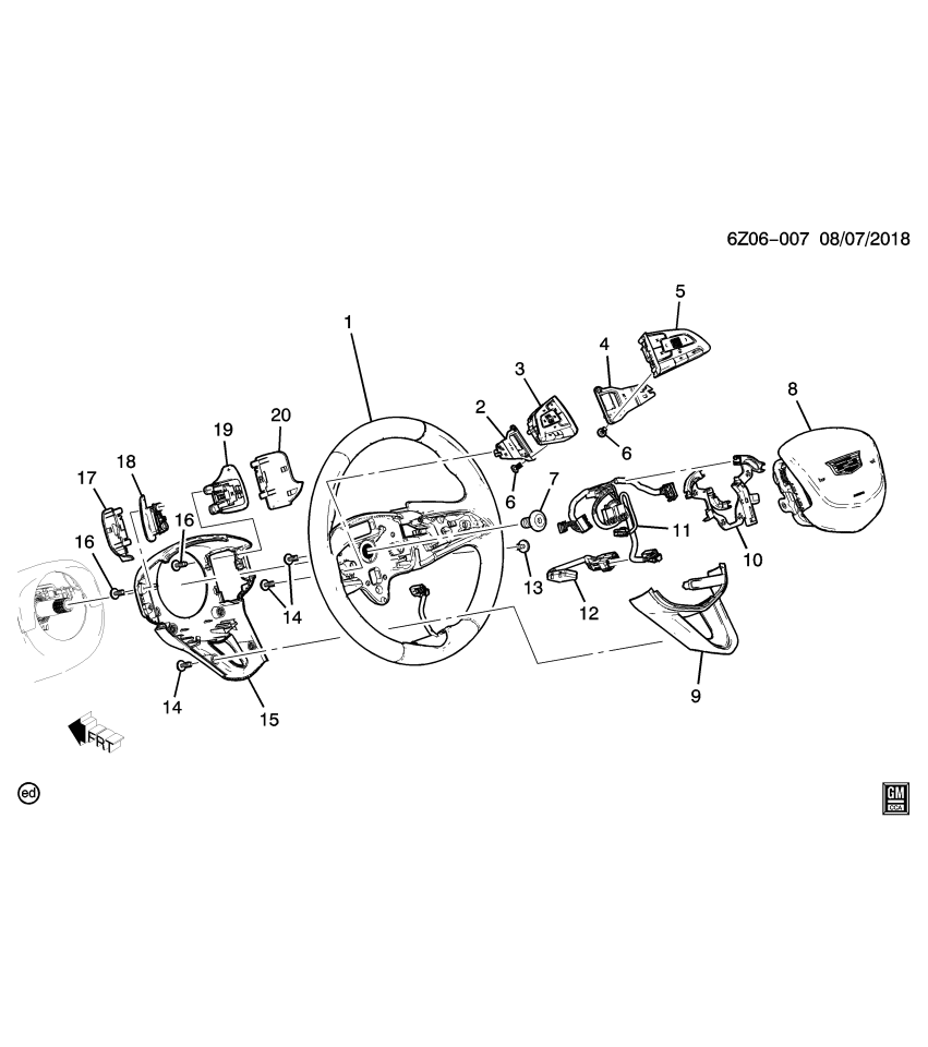 GM 84644631 Module Assembly, Strg Whl Ht Cont