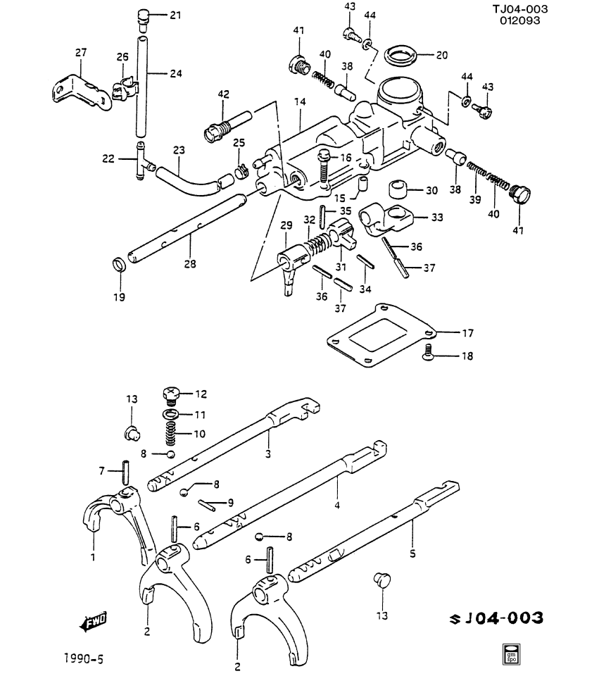 GM 96061598 Spring,Offset Shift Lever Return Inner