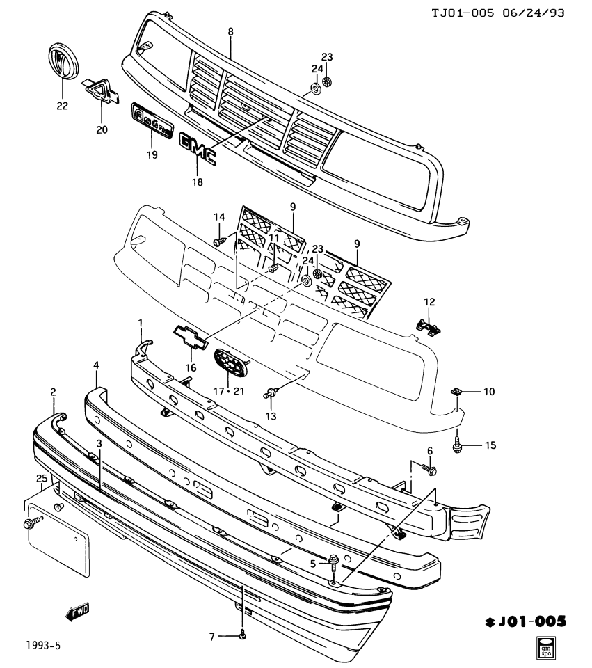 GM 96068082 Grille