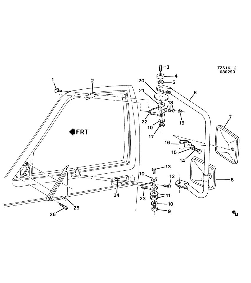 GM 15592876 COVER, Rear View Mirror