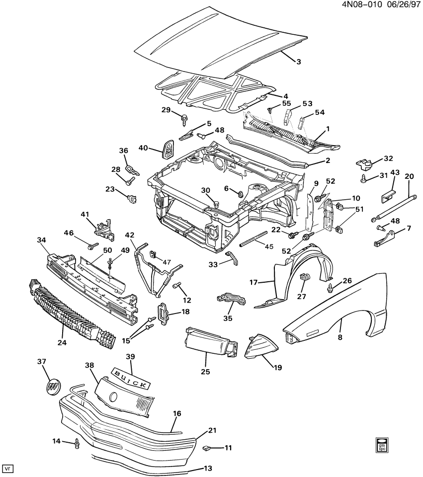 GM 22641430 Hood Asm