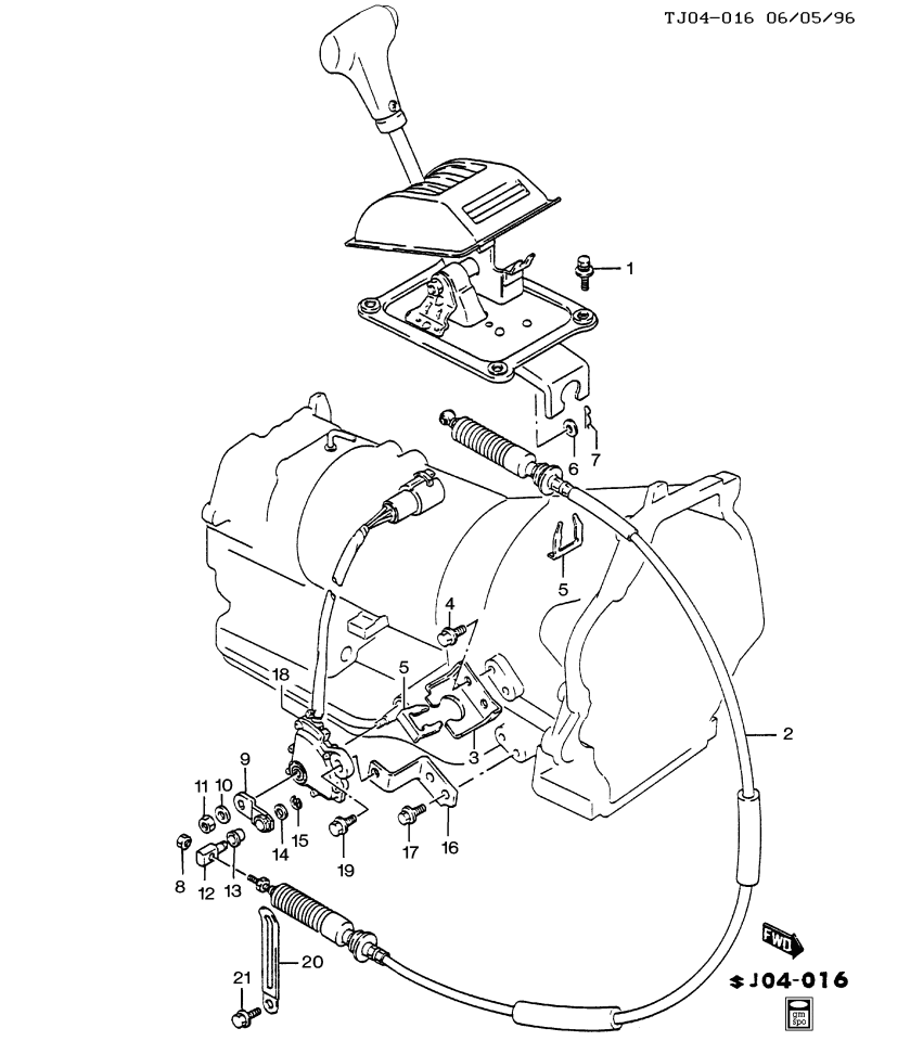 GM 96058414 BRACKET, Transmission Safety Start/Warning