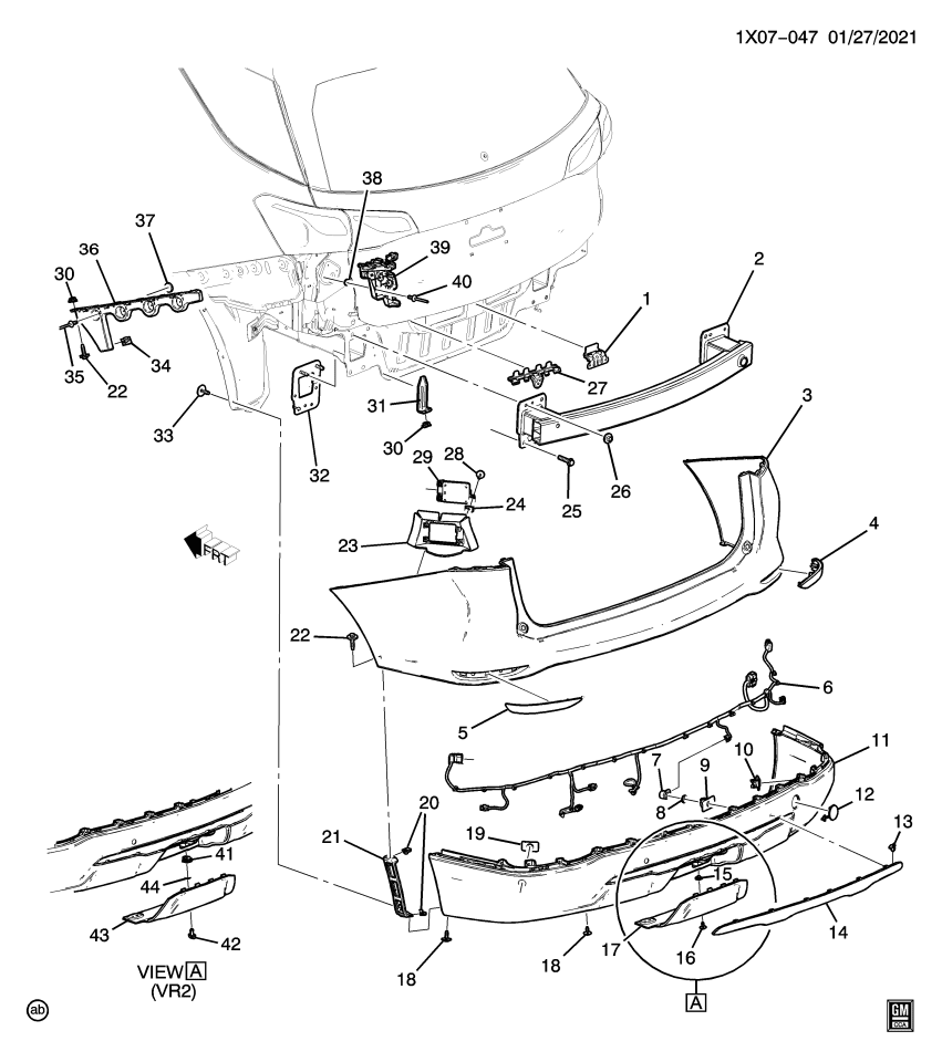 GM 84887670 Harness Assembly, Rear Object Alarm Sen Wrg